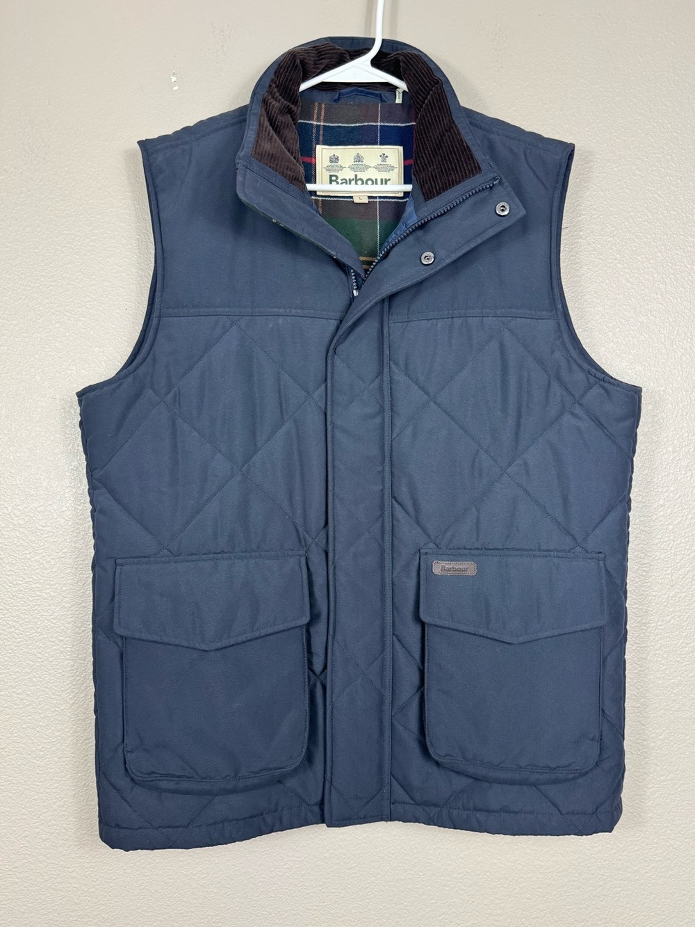 Barbour Mens Winterdale Vest Dark gray Quilted Gorpcore Classic prep EUC